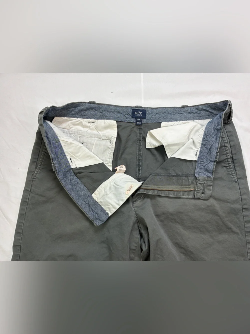 J. Crew Men's Slate Gray/Green Flat-Front Shorts